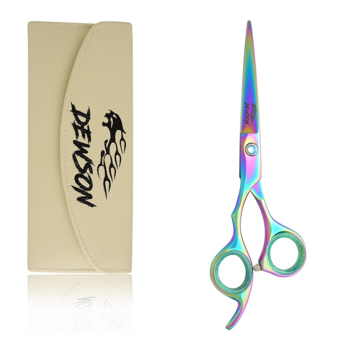 Titanium Plasma Shinning Multi Color Rainbow Hairdressing Scissor For Left Handers